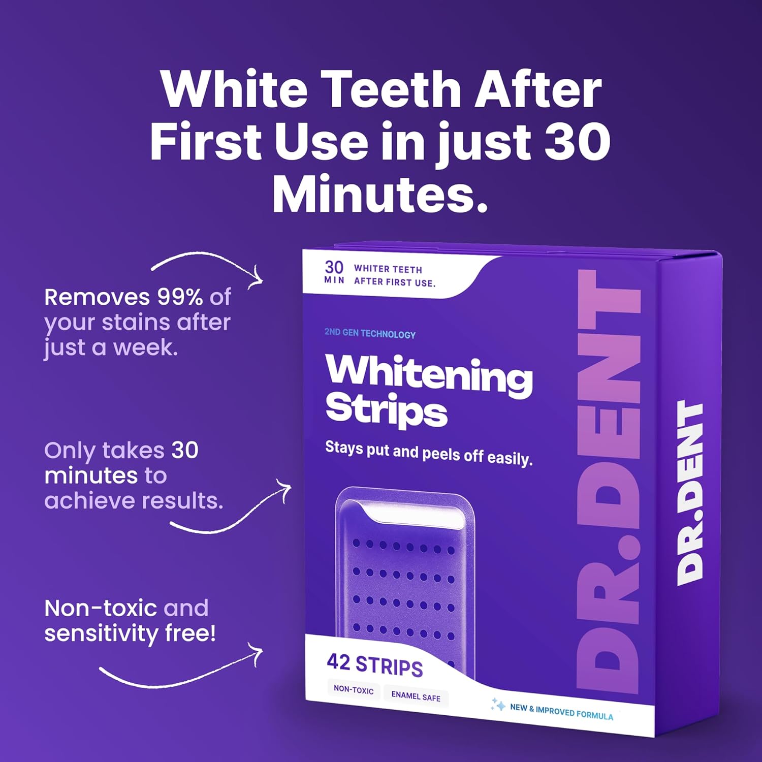 Dr. Dent™️ Teeth Whitening Strips | Buy 1 Get 1 Free