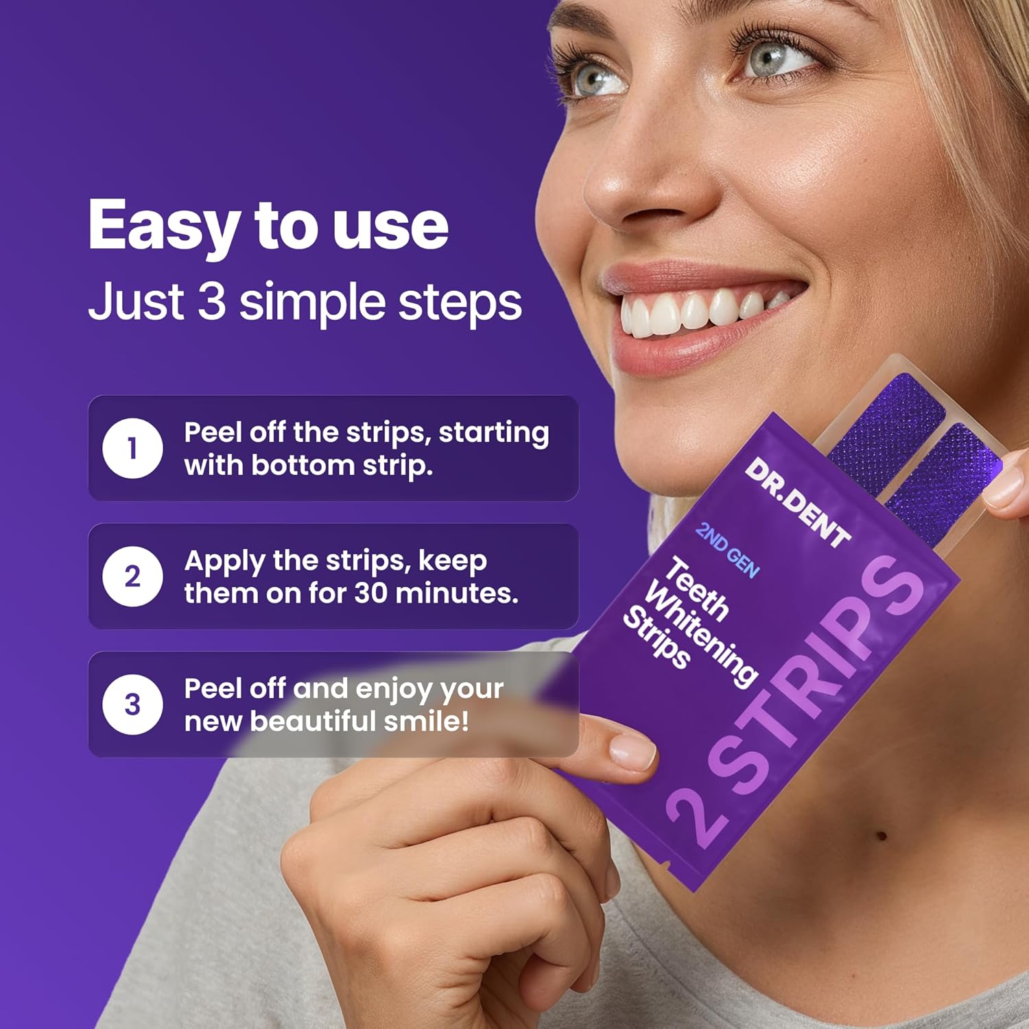 Dr. Dent™️ Teeth Whitening Strips | Buy 1 Get 1 Free
